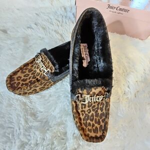 Juicy Couture Intoit Leopard Loafer Slipper 9M EUC